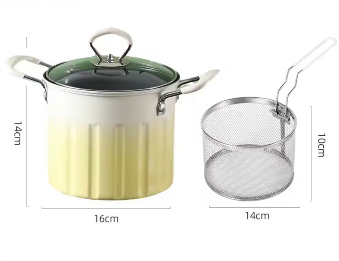 3L Stainless Steel Deep Frying Pot, Multifunctional Household Deep Frying Pan, Non Stick Mini Small Oil Frying Pot 3L Stainless Steel Deep Frying Pot, Multifunctional Household Deep Frying Pan, Non Stick Mini Small Oil Frying Pot